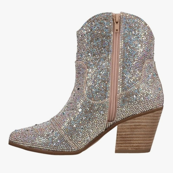 Matisse Silver Glitter Western Boots - Picture 2 of 6
